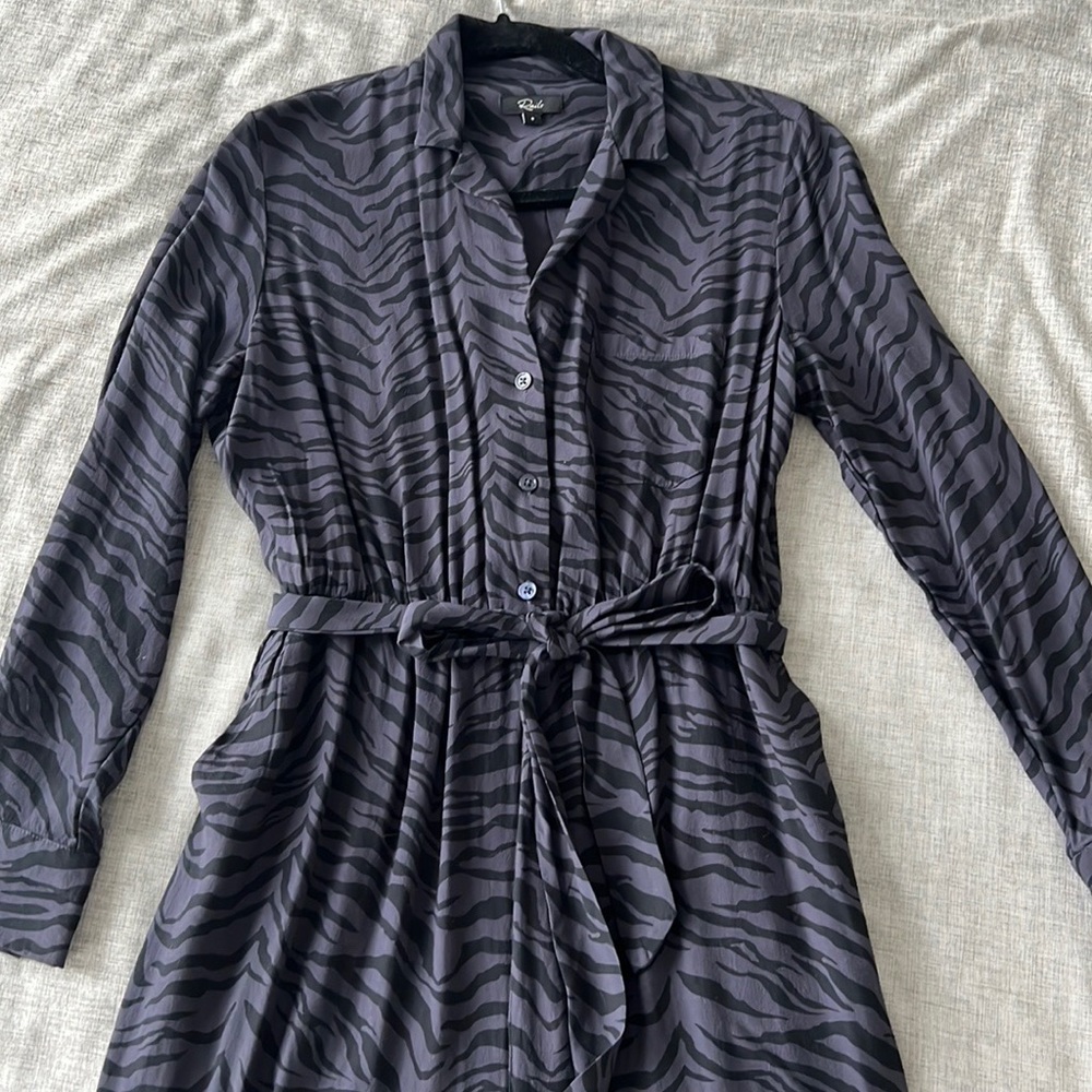 Rails Callan Charcoal Tiger Stripe Jumpsuit Size M